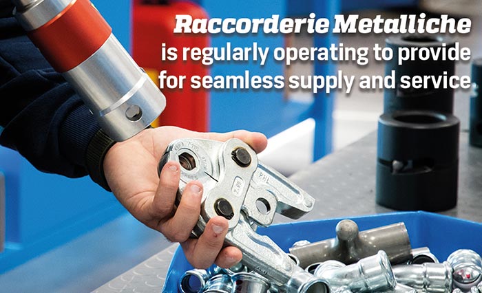 Raccorderie Metalliche is regularly operating