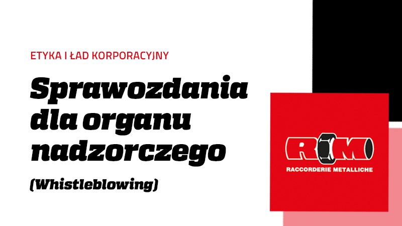 Sprawozdania dla organu nadzorczego (Whistleblowing)