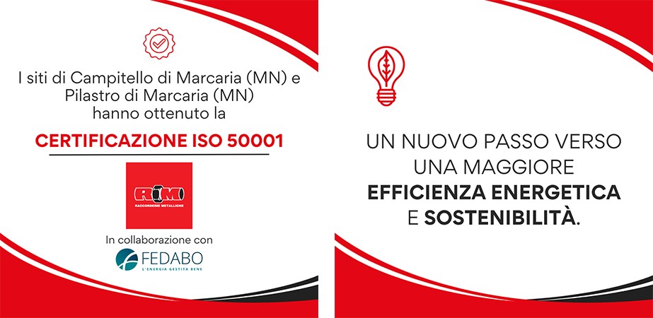 Raggiunta la certificazione UNI EN ISO 50001