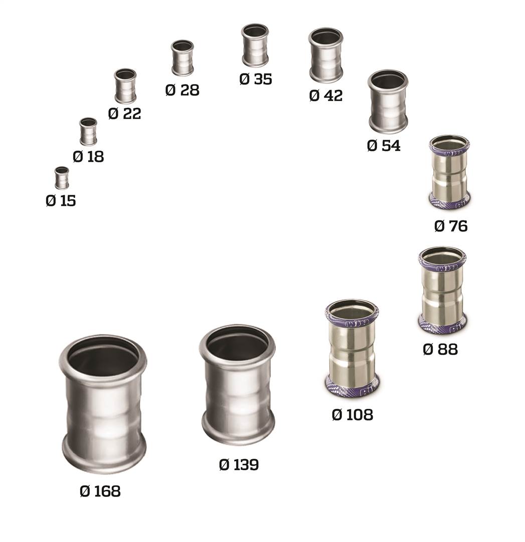 Connettore per prolungare il tubo in acciaio inox Q-Railing Mod 0790